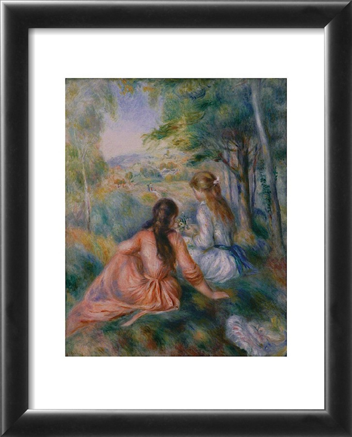 In the Meadow - Pierre-Auguste Renoir painting on canvas